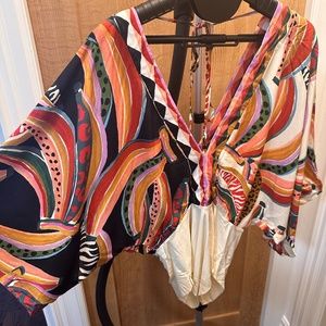 Farm Rio colourful top (bodysuit) - size S